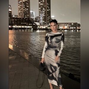 Thick long sleeve dress